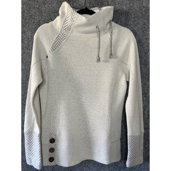 Prana Sweaters - Prana Lucia Wool Blend Mock Neck Sweater Size Small Gray